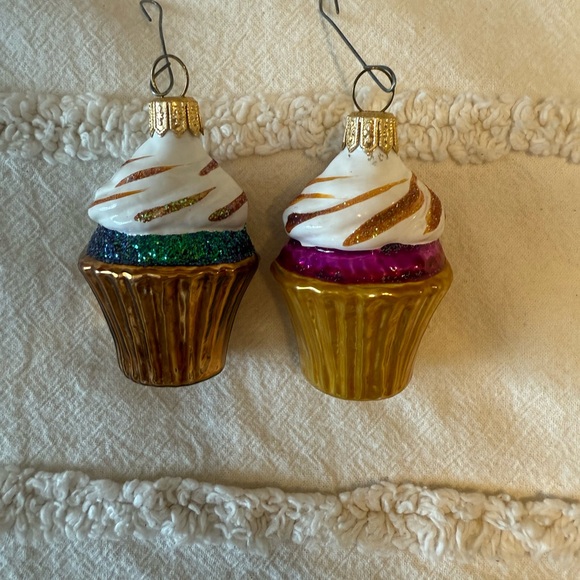 Anthropologie Pink and Blue Holiday Ornaments - Picture 4 of 5